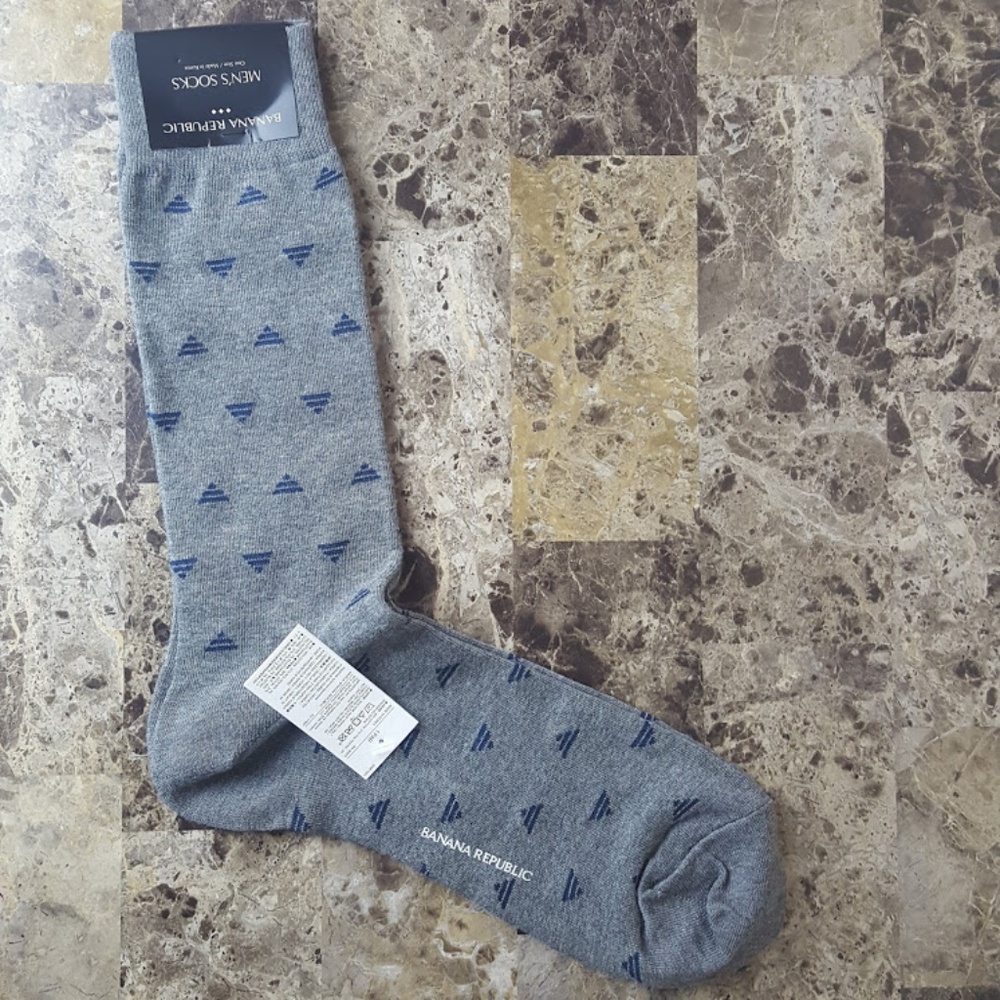 Banana Republic Grey Triangle Casual Crew Socks